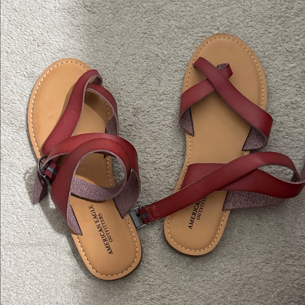 American Eagle Outfitters Burgundy Sandals